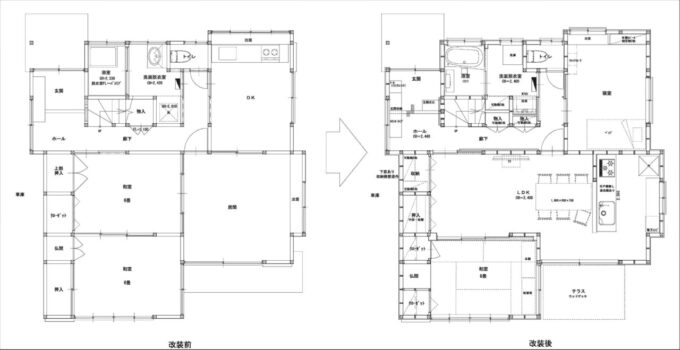 画像：O様邸　改装図面