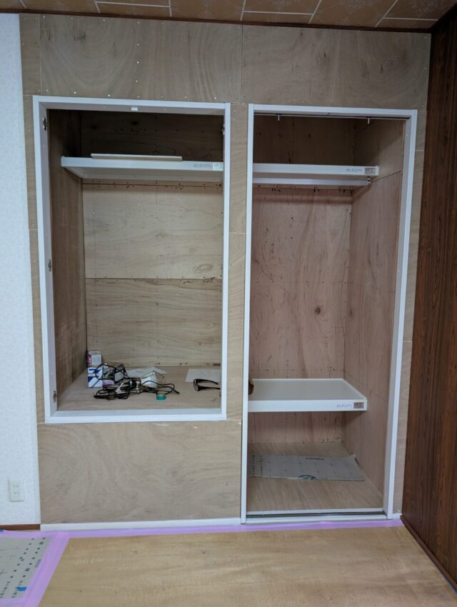 画像：Ｉ様邸　クローゼット下地造作工事後の写真
