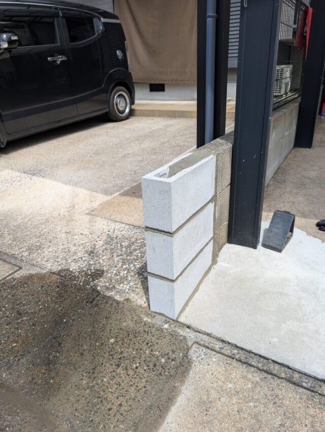 画像：M様邸　ブロック塀施工後の写真